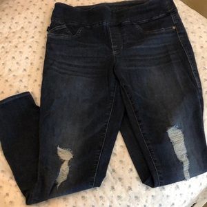 Rugged skinny  jean leggings - stretchy jeans